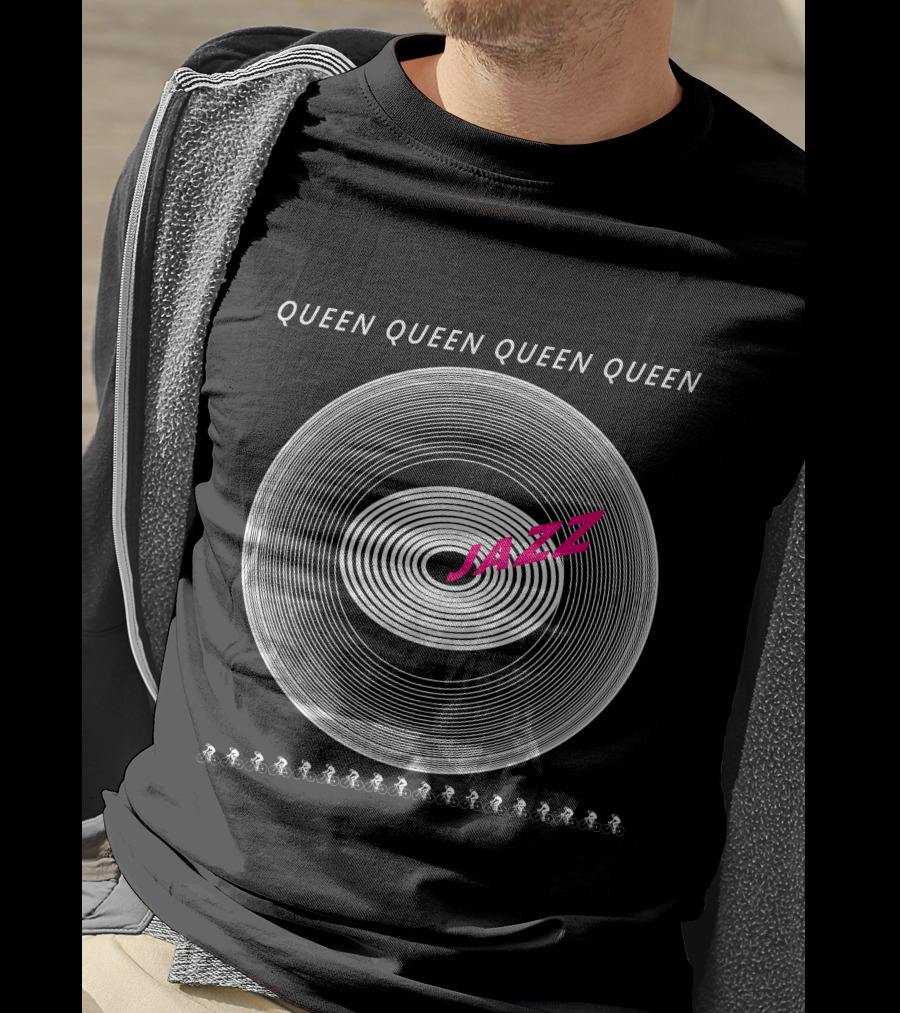 Queen Queen Queen Queen Jazz Cycles Vintage Spiral T-Shirt