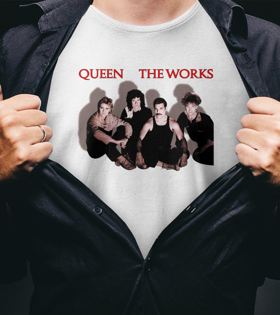 Queen The Works Album Cover Classic Band Members T-Shirt