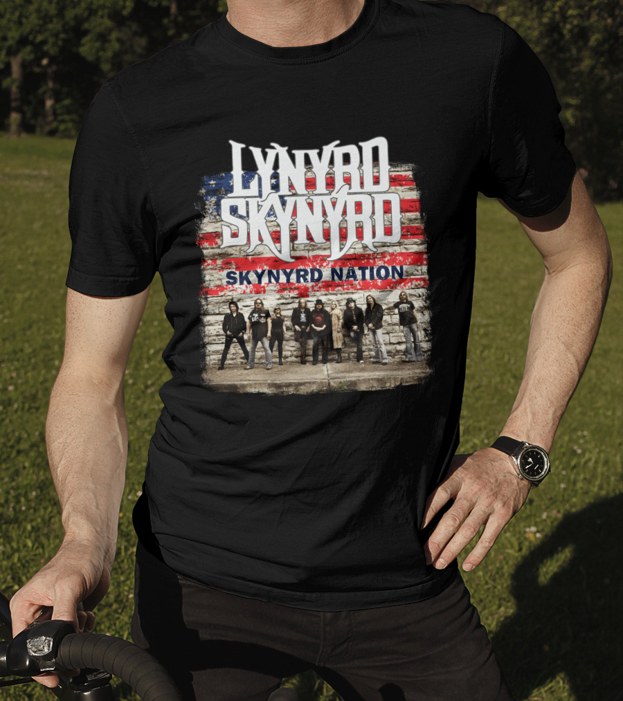 Lynyrd Skynyrd Skynyrd Nation American Flag Band Members T-Shirt