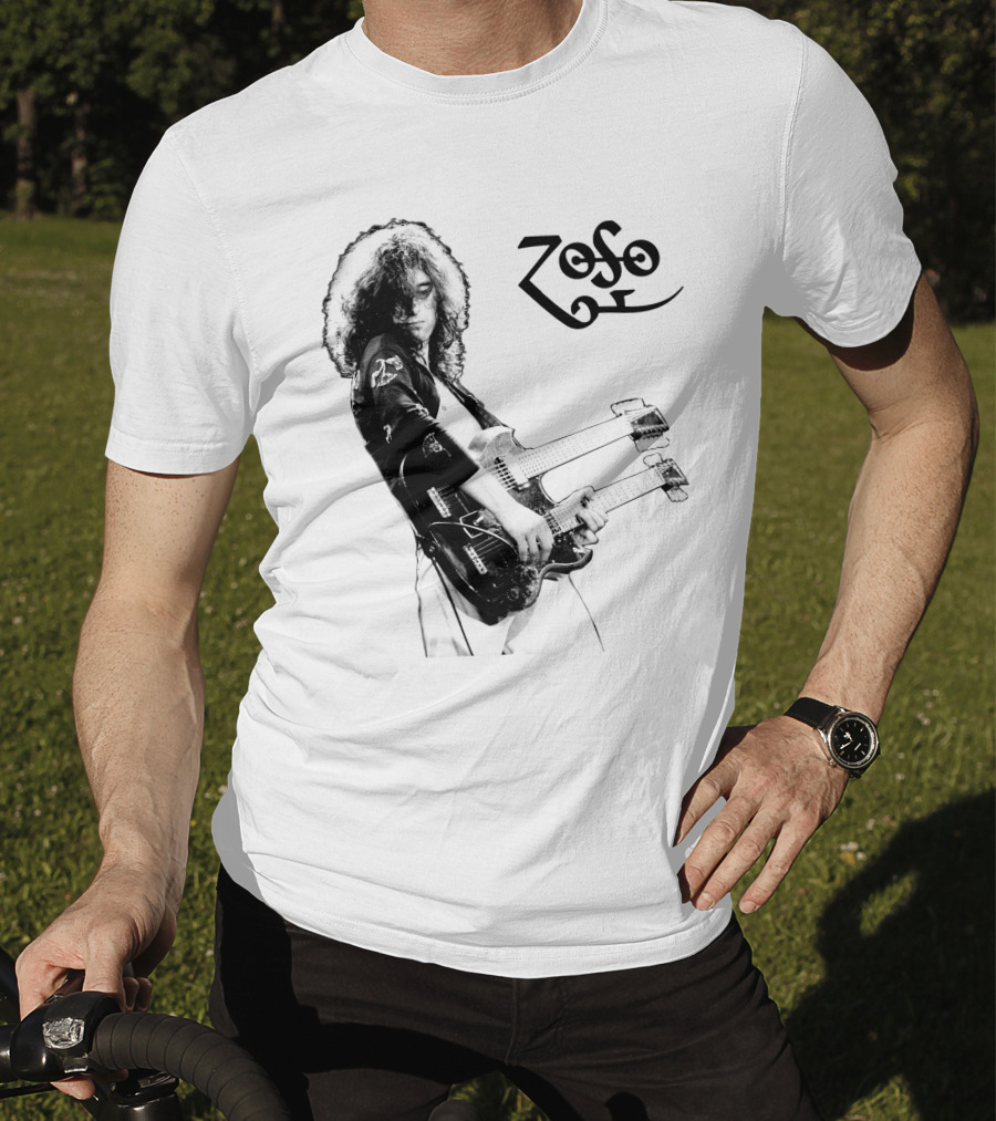 Zoso Lzp Double Neck Guitar T-Shirt