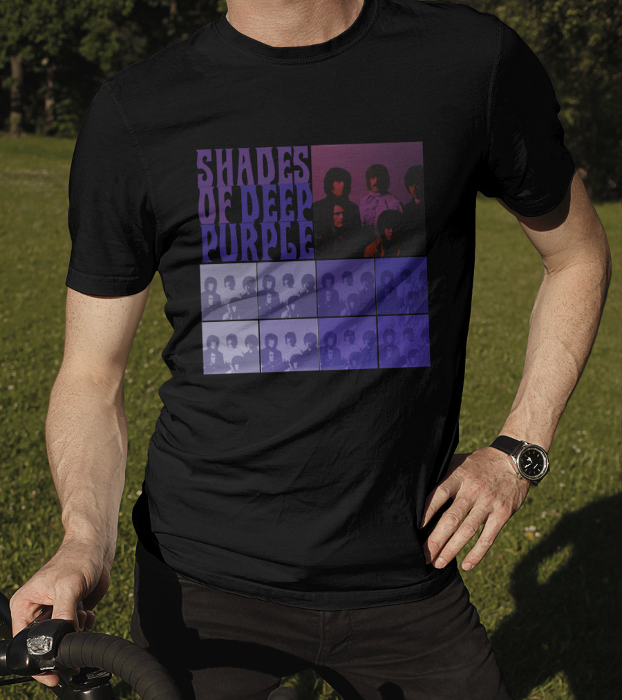 Shades Of Deep Purple Band Photo Collage T-Shirt