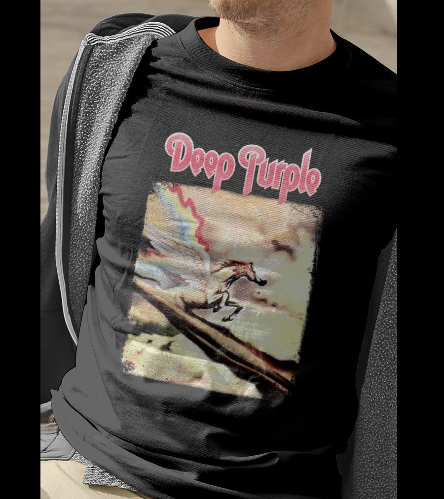 Deep Purple Flying Pegasus Art T-Shirt