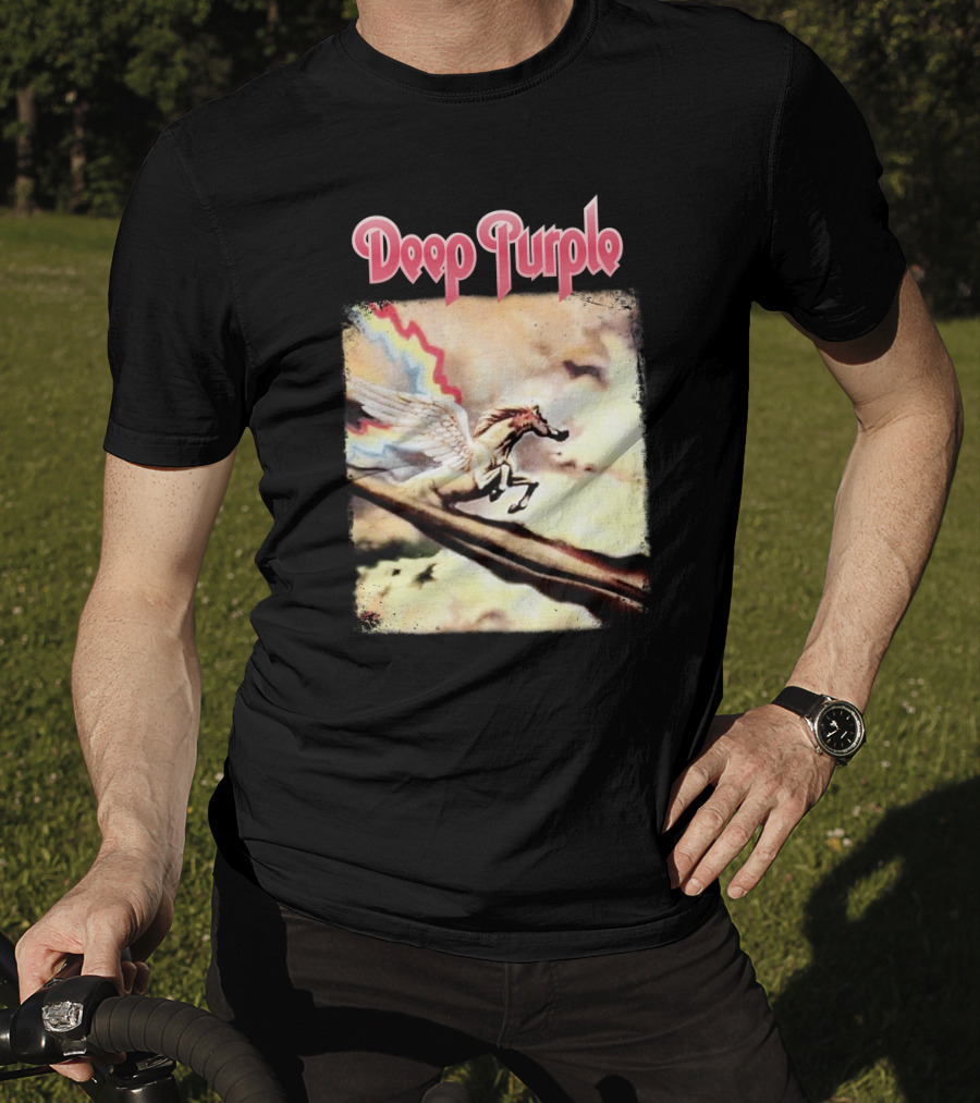 Deep Purple Flying Pegasus Art T-Shirt