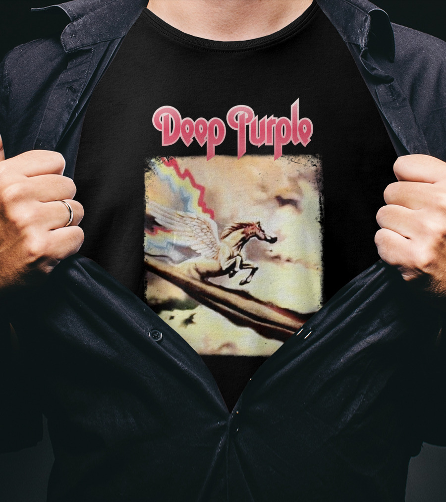 Deep Purple Flying Pegasus Art T-Shirt