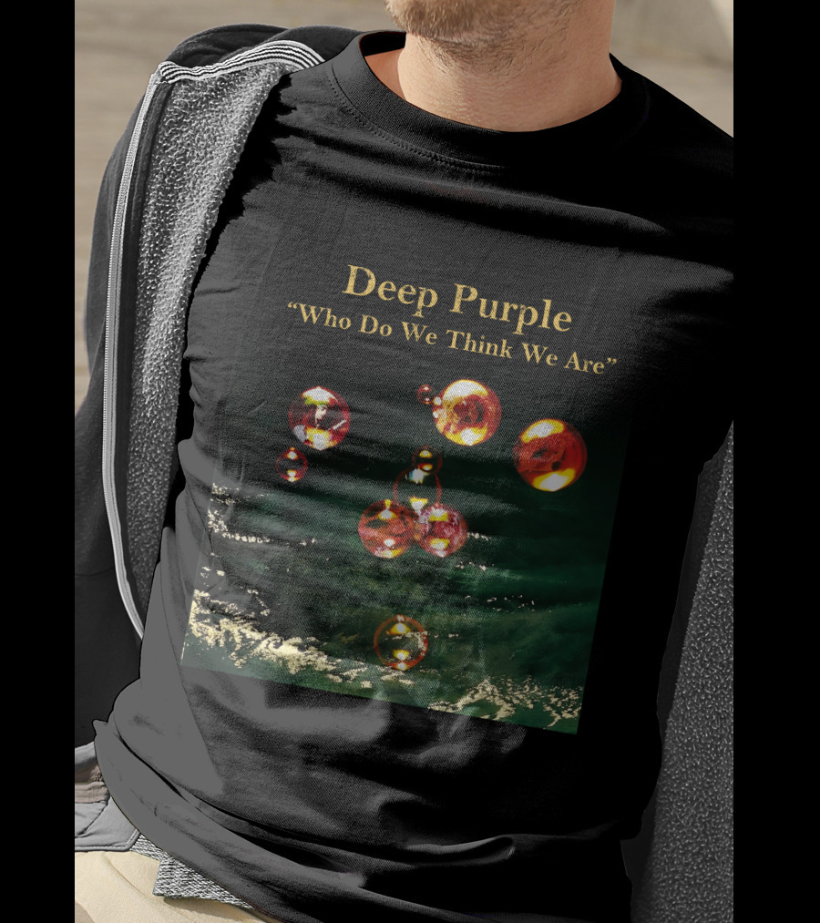 Deep Purple Who Do We Think We Are Album Cover Bubbles T-Shirt