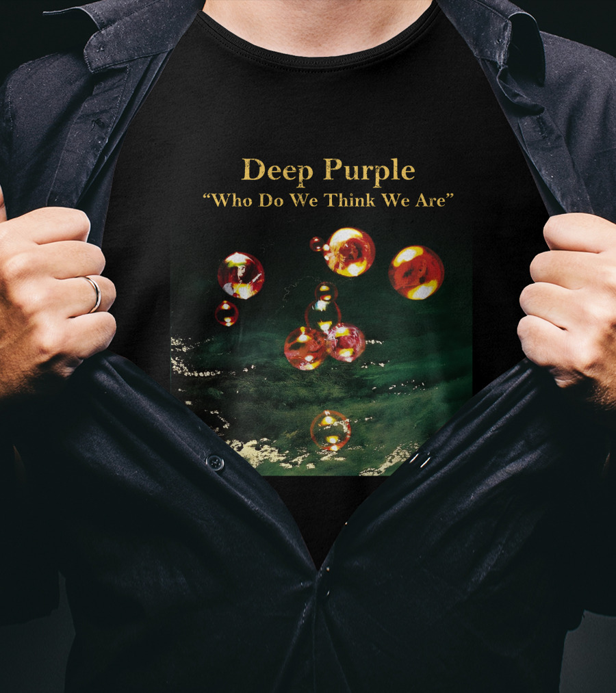 Deep Purple Who Do We Think We Are Album Cover Bubbles T-Shirt