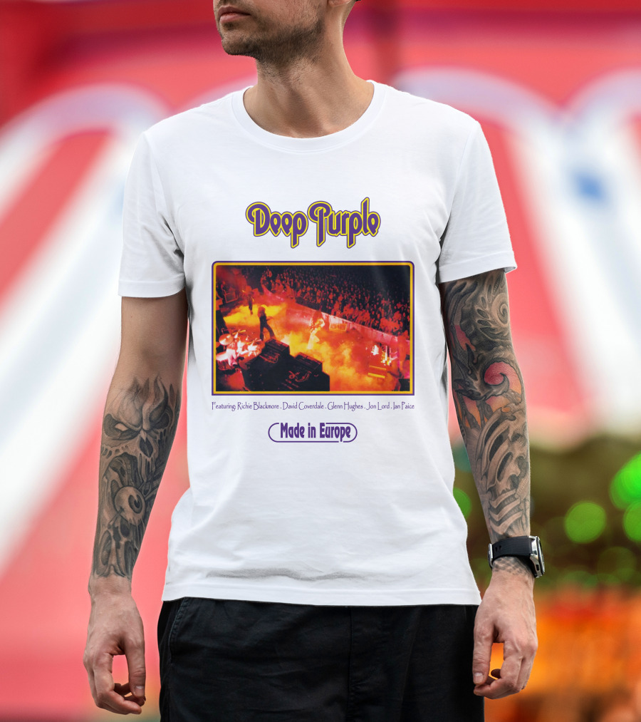 Deep Purple Made In Europe Featuring Richie Blackmore David Coverdale Glenn Hughes Jon Lord Ian Paice T-Shirt