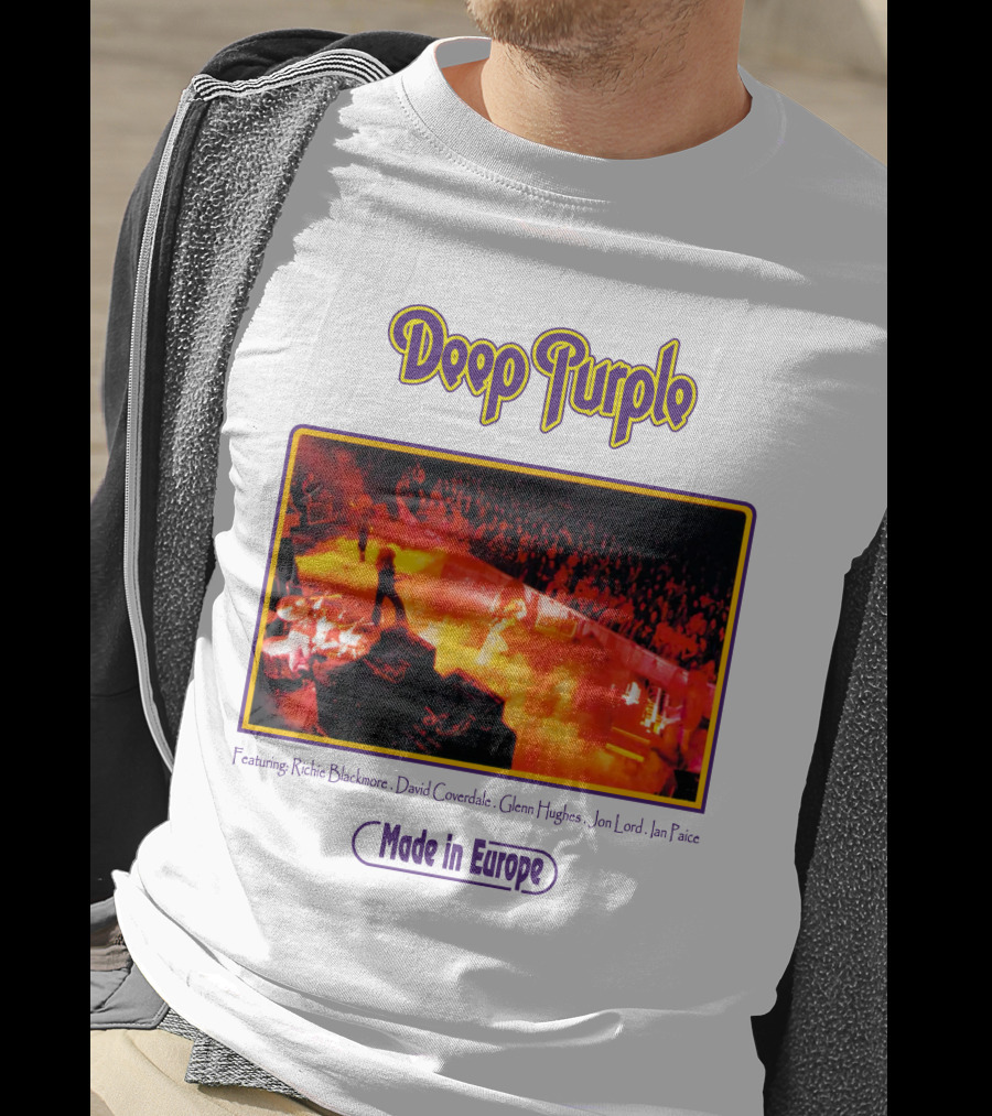 Deep Purple Made In Europe Featuring Richie Blackmore David Coverdale Glenn Hughes Jon Lord Ian Paice T-Shirt
