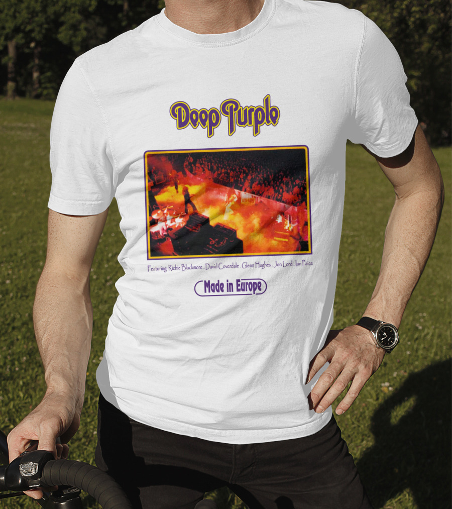 Deep Purple Made In Europe Featuring Richie Blackmore David Coverdale Glenn Hughes Jon Lord Ian Paice T-Shirt