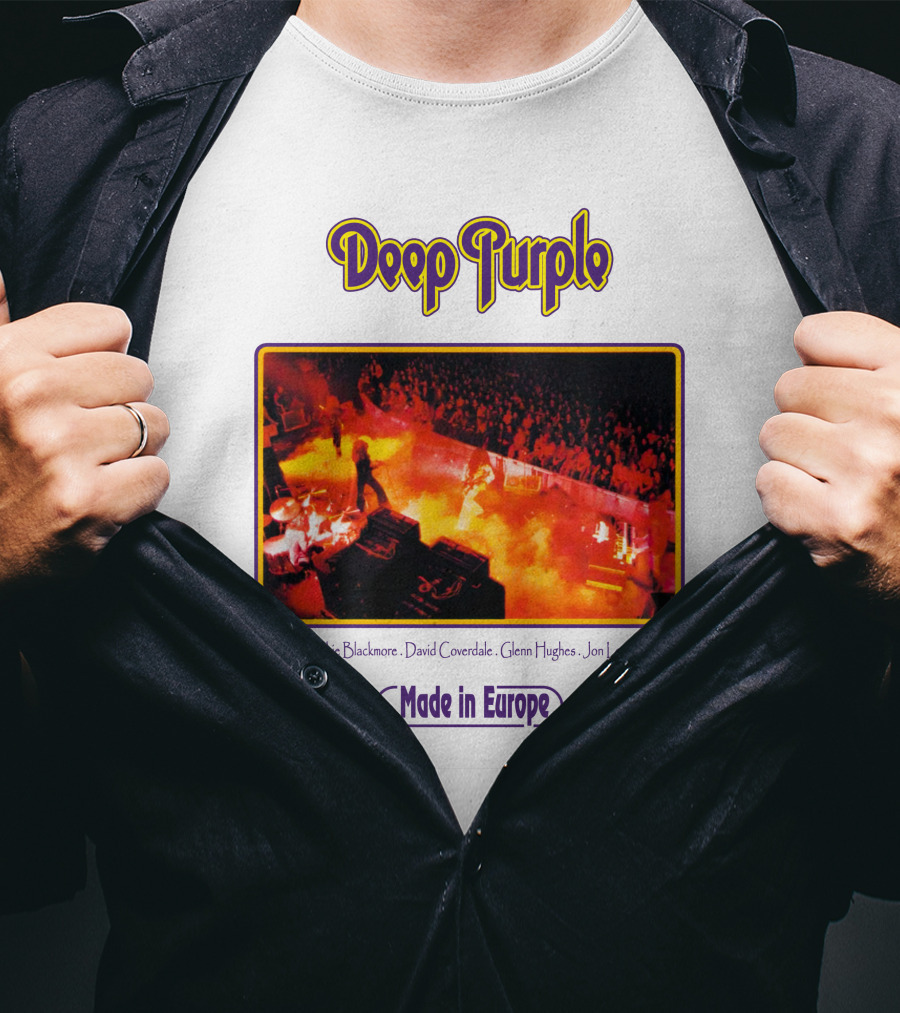 Deep Purple Made In Europe Featuring Richie Blackmore David Coverdale Glenn Hughes Jon Lord Ian Paice T-Shirt