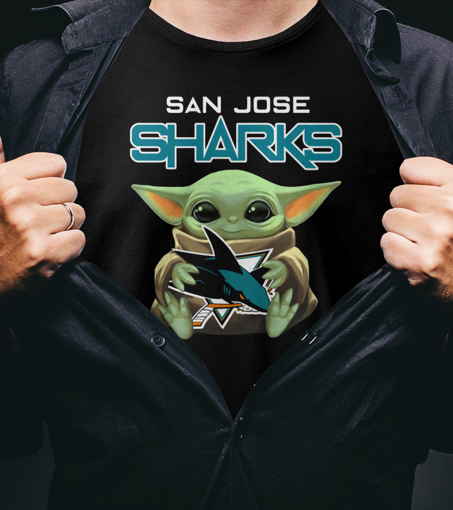 San Jose Sharks Baby Yoda T-Shirt