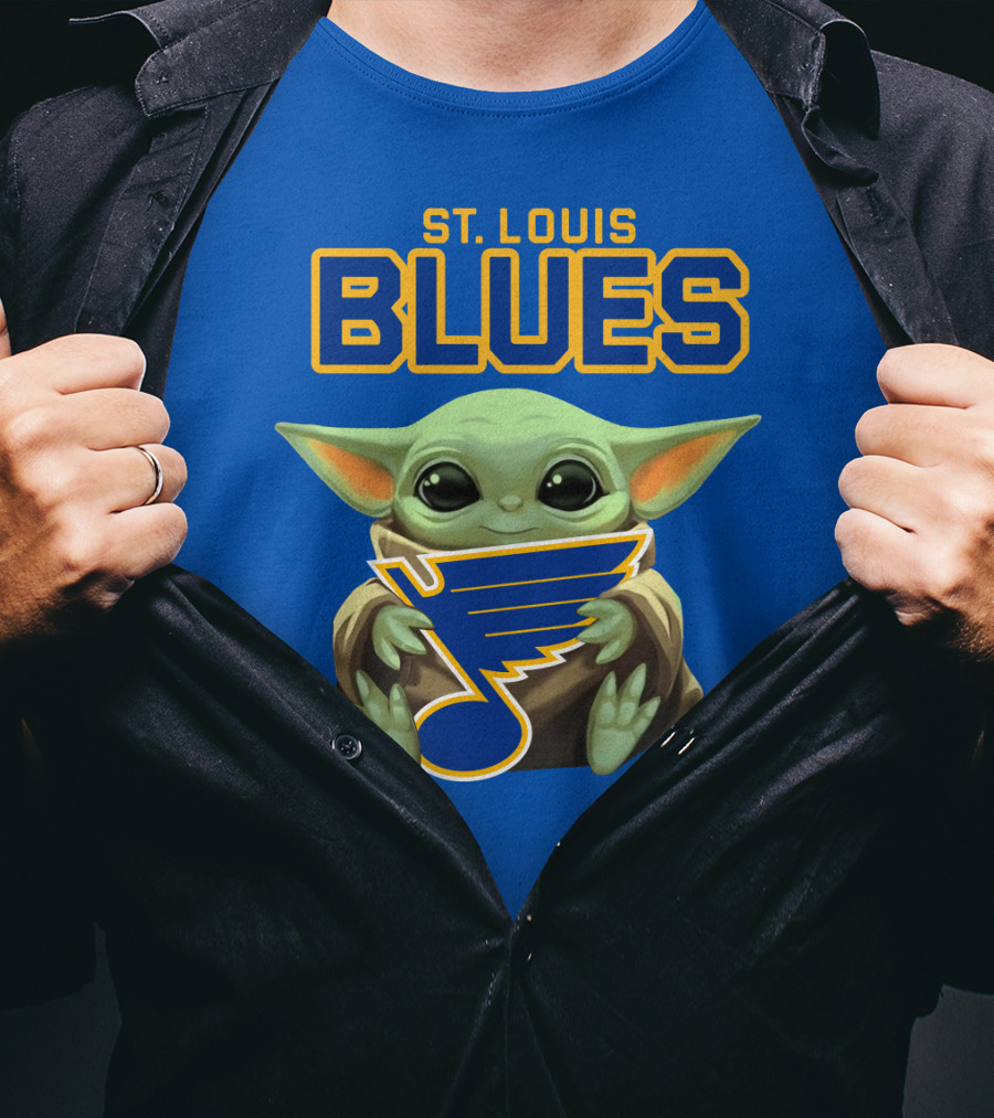 St. Louis Blues Baby Yoda T-Shirt