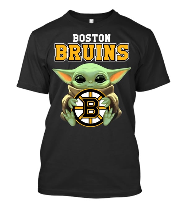 Boston Bruins Baby Yoda Holding T-Shirt
