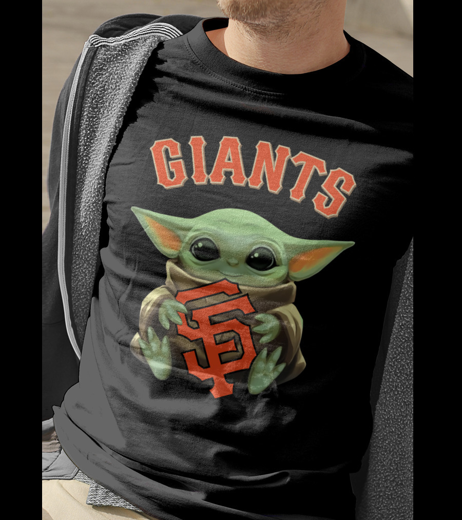 Giants San Francisco Baby Yoda Grogu MLB Crossover T-Shirt