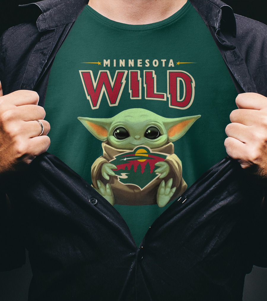 Minnesota Wild Baby Yoda T-Shirt
