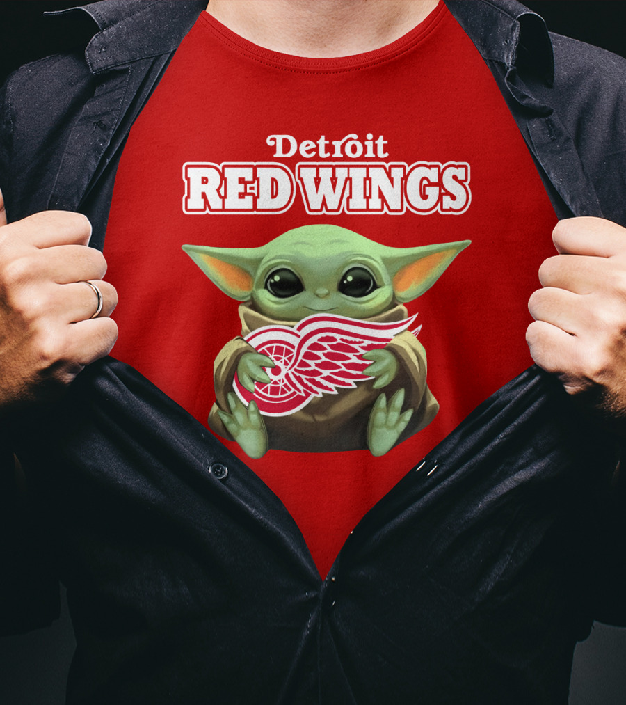 Detroit Red Wings Baby Yoda T-Shirt