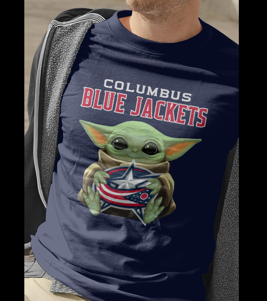Columbus Blue Jackets Baby Yoda T-Shirt