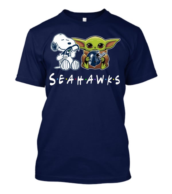 Snoopy Baby Yoda Seahawks T-Shirt