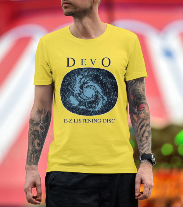 Premium T-Shirt: DEVO E-Z Listening Disc Spiral T-Shirt DEVO E-Z Listening Disc Spiral T-Shirt