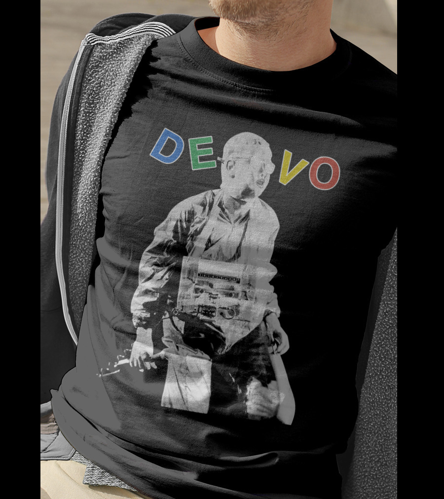 DEVO Music Band Member In Futuristic T-Shirt