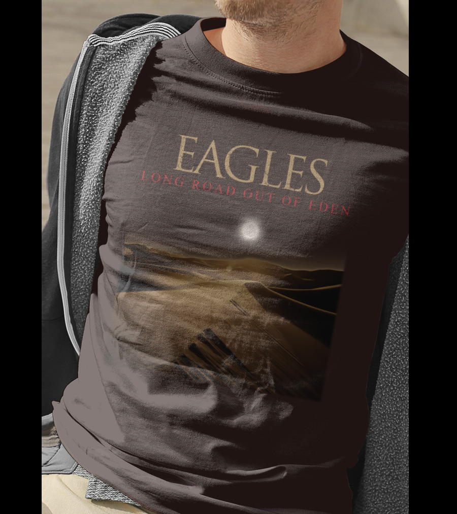 Eagles Long Road Out Of Eden Desert Scene T-Shirt