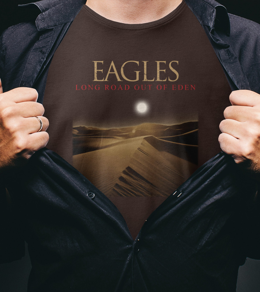 Eagles Long Road Out Of Eden Desert Scene T-Shirt