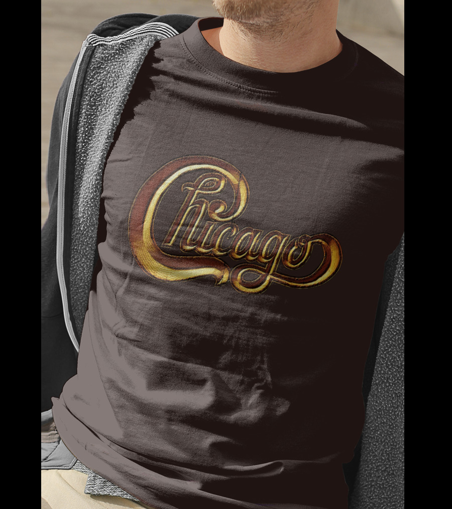Chicago Band Script Gold T-Shirt