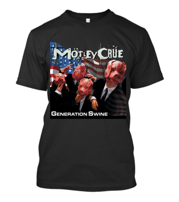 Motley Crue Generation Swine American Flag Pig Masks T-Shirt