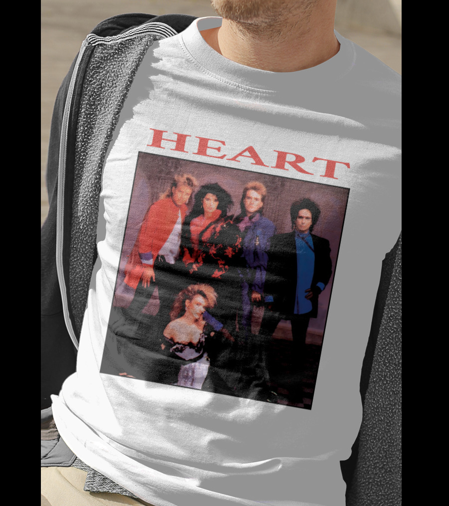 Heart Band Group Members Photograph T-Shirt