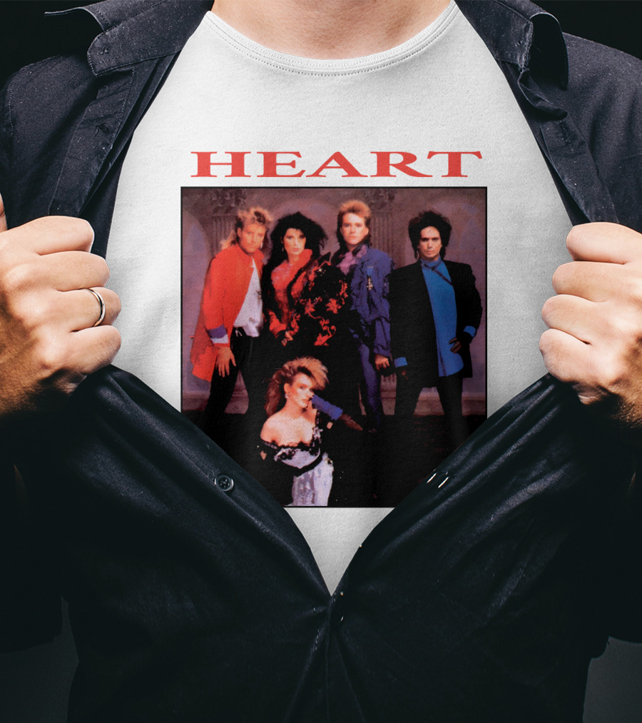 Heart Band Group Members Photograph T-Shirt