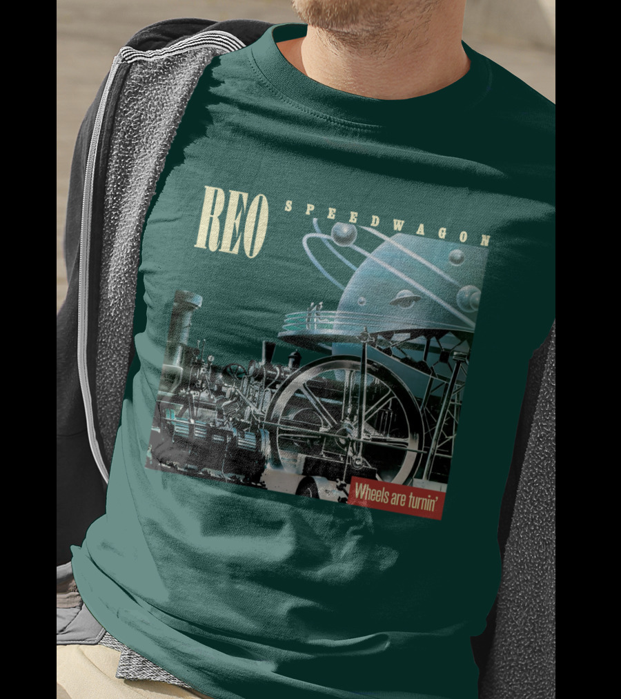 REO Speedwagon Wheels Are Turnin' Album Cover T-Shirt