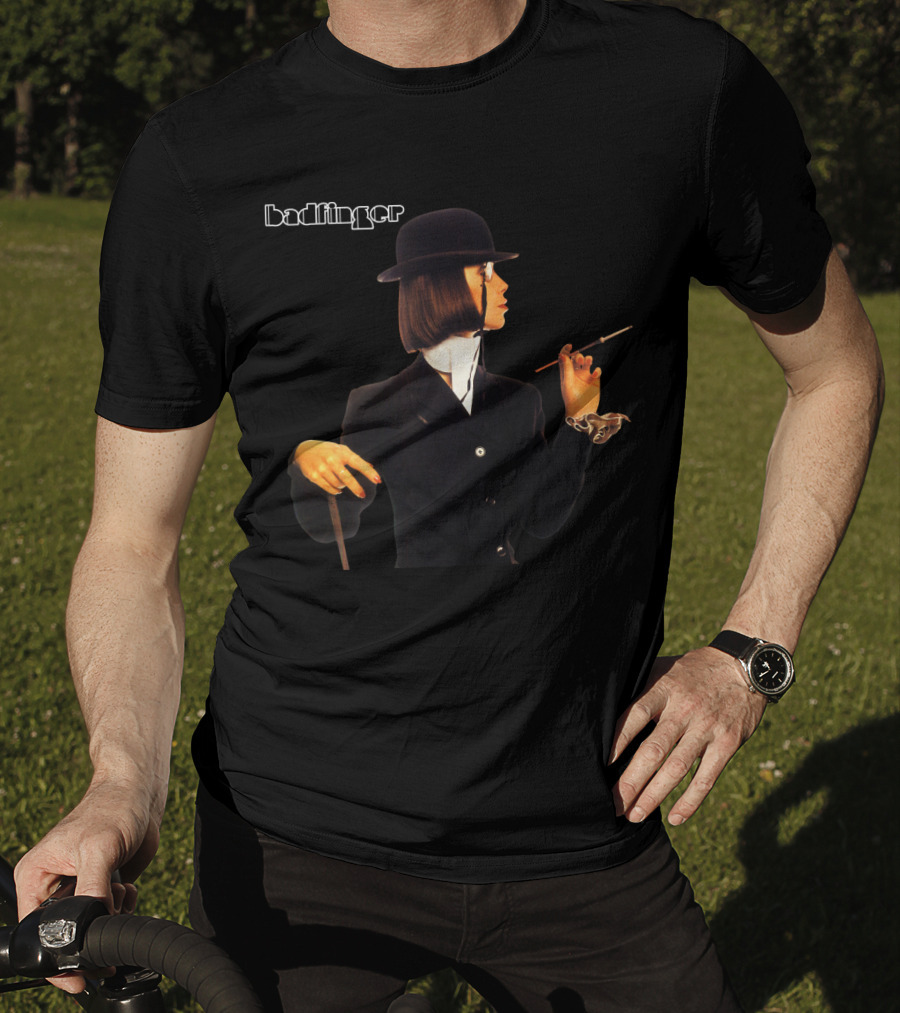 Badfinger Bowler Hat Woman Smoking Pipe T-Shirt