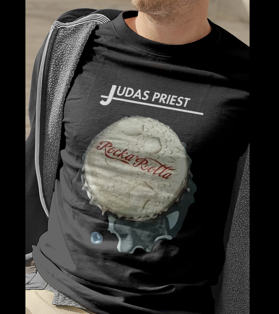 Judas Priest Rocka Rolla Album Bottle Cap T-Shirt
