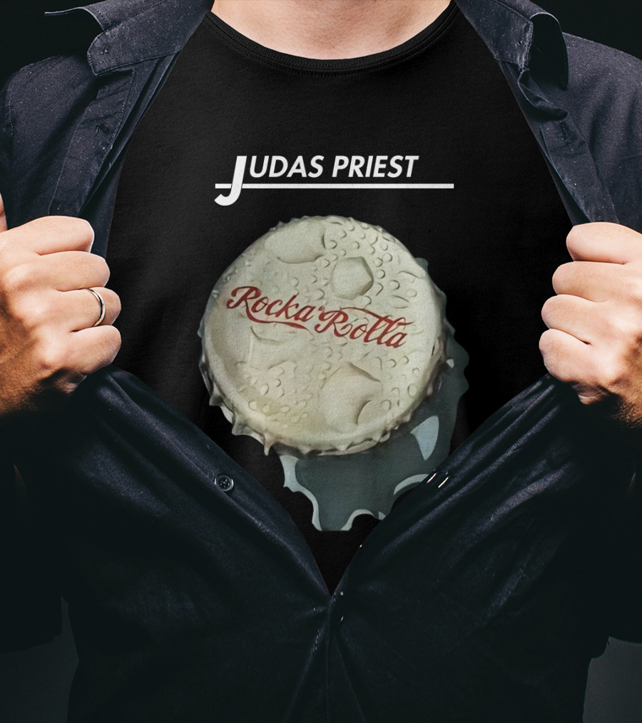 Judas Priest Rocka Rolla Album Bottle Cap T-Shirt