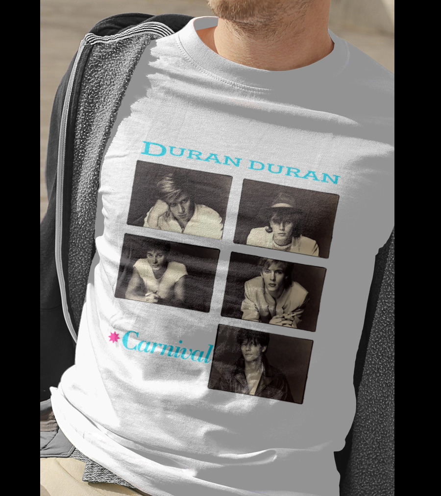 Duran Duran Carnival Album Cover Vintage Black And White Photos T-Shirt
