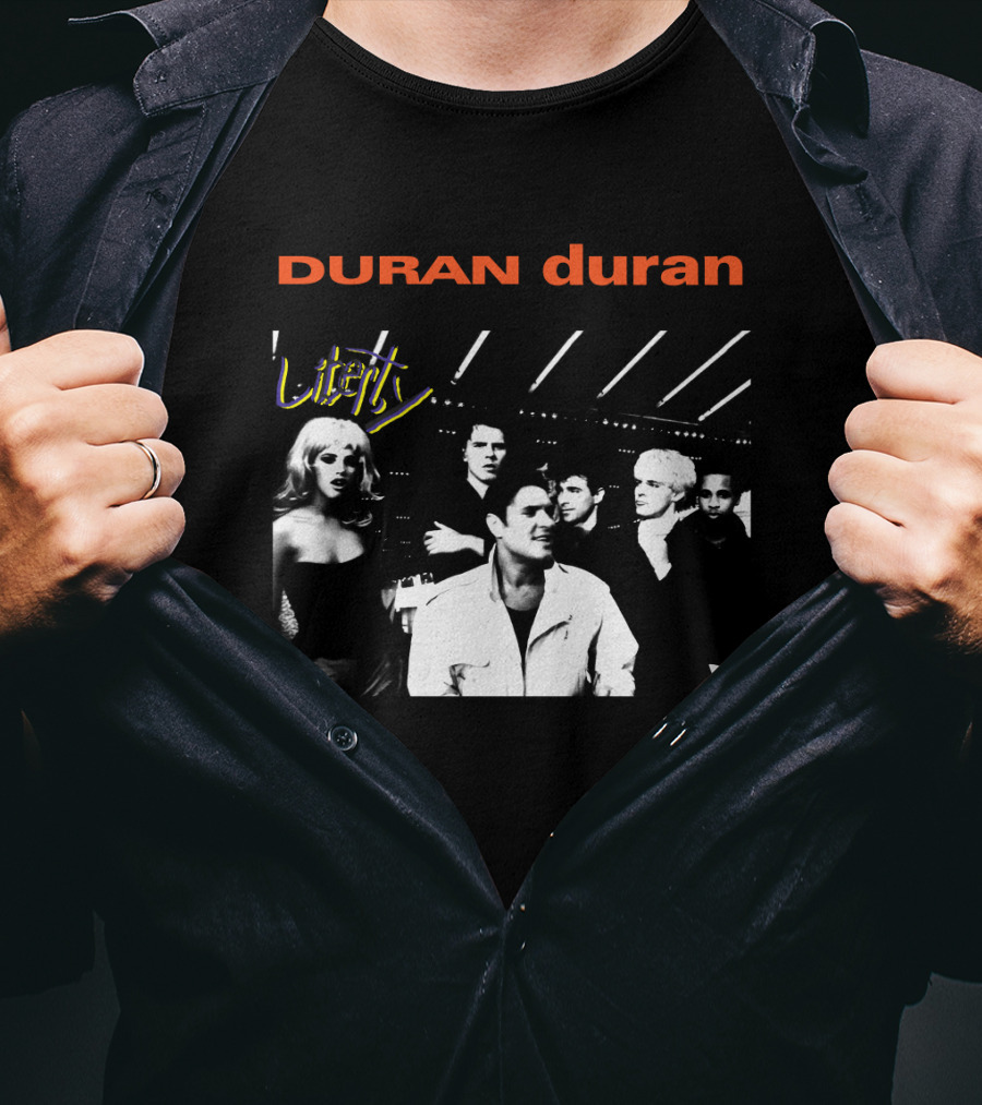 Duran Duran Liberty Black And White Group T-Shirt