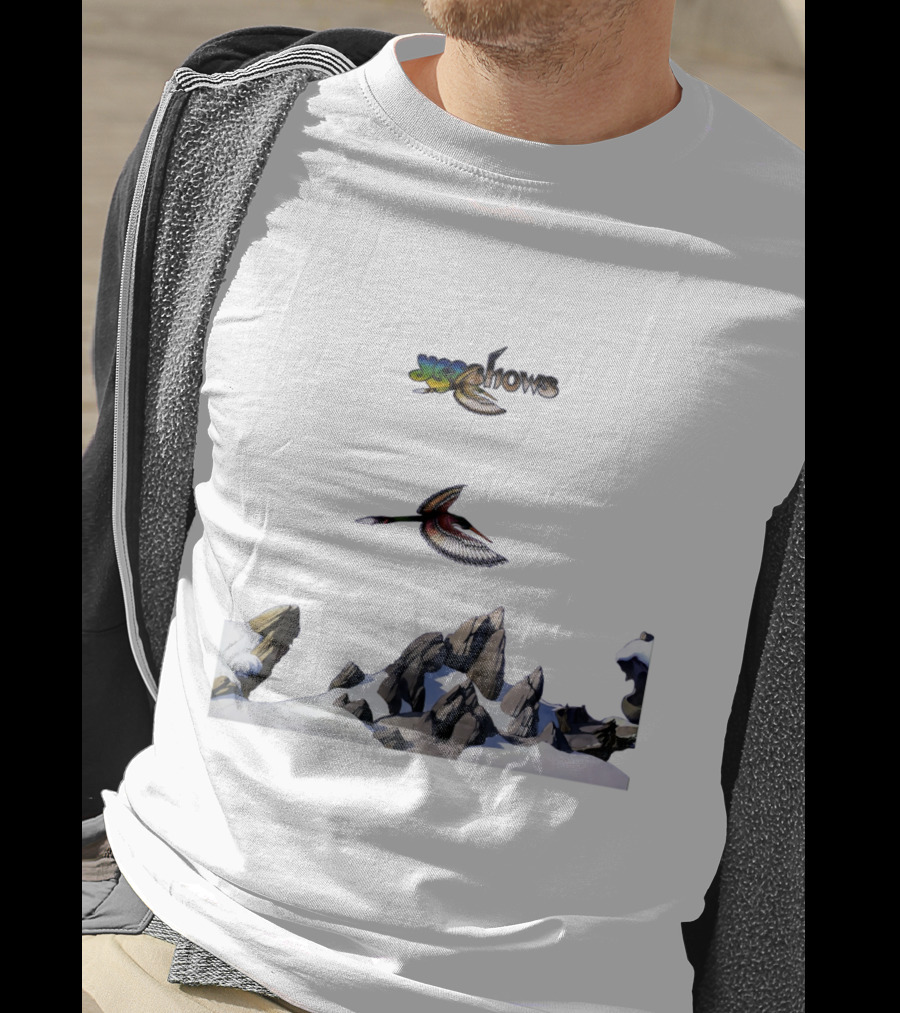 Yes Yesshows Album Cover Art With Majestic Bird Over Snowy Mountains T-Shirt