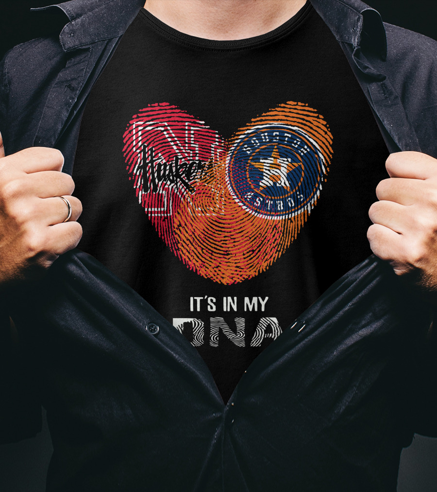 Houston Astros Nebraska Huskers It's In My DNA T-Shirt