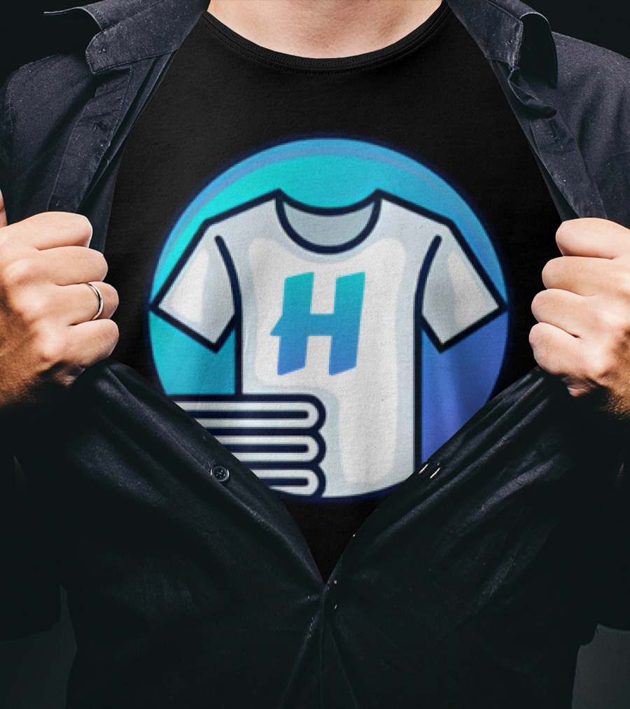 Hafrito H Logo On Shirt With Folded Laundry T-Shirt