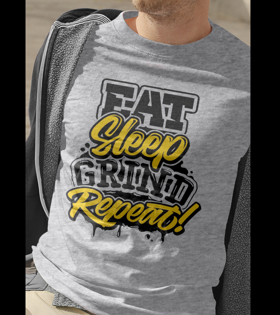 Jordan 11 Gamma Blue Eat Sleep Grind Repeat Routine T-Shirt