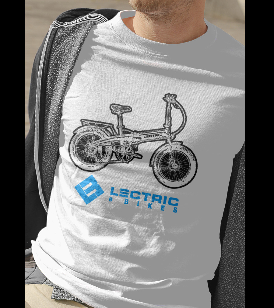 Lectric E Bikes Ride USA Retro Foldable Electric Bicycle T-Shirt