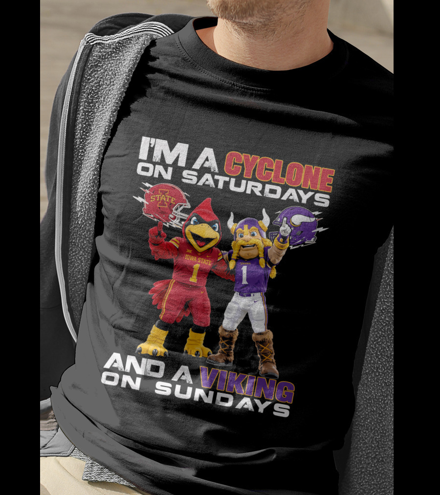 I'm A Cyclone On Saturdays And A Viking On Sundays T-Shirt