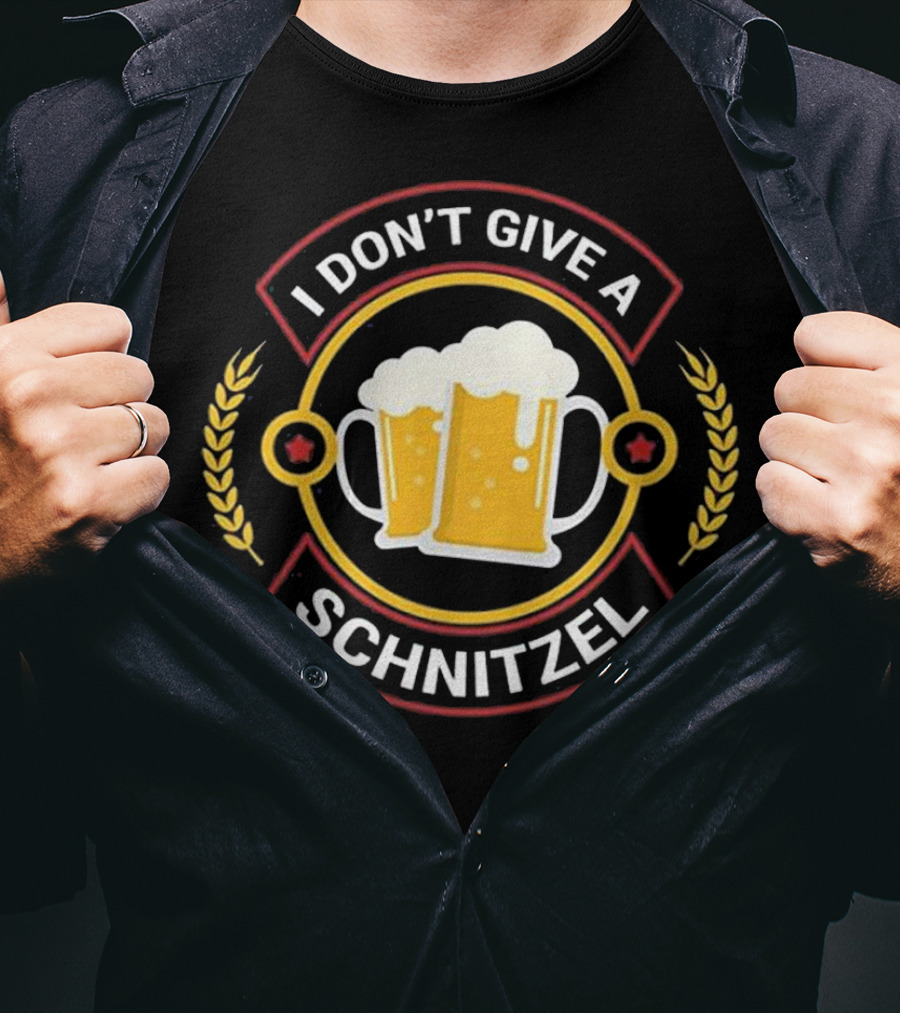 Oktoberfest Beer Humor I Don't Give A Schnitzel Snitzel Food Festival T-Shirt