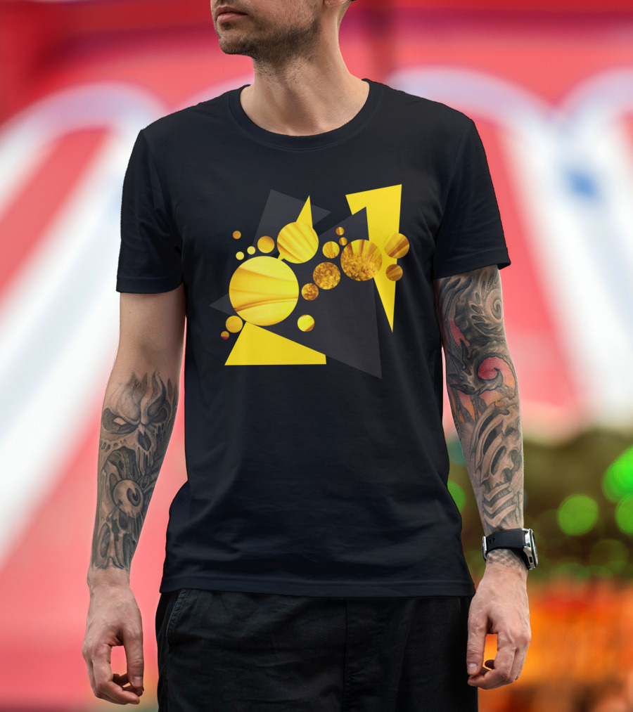 It Was All Yellow Geometric Circles and Triangles T-Shirt