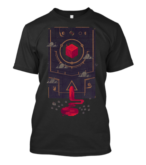 It Was Built For Us By Future Generatio Red Cube And Geometric Maze With Symbolic Pathway T-Shirt