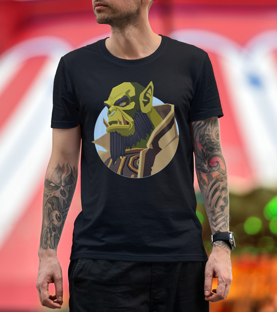 Chief Of The Horde J Green Orc Character T-Shirt