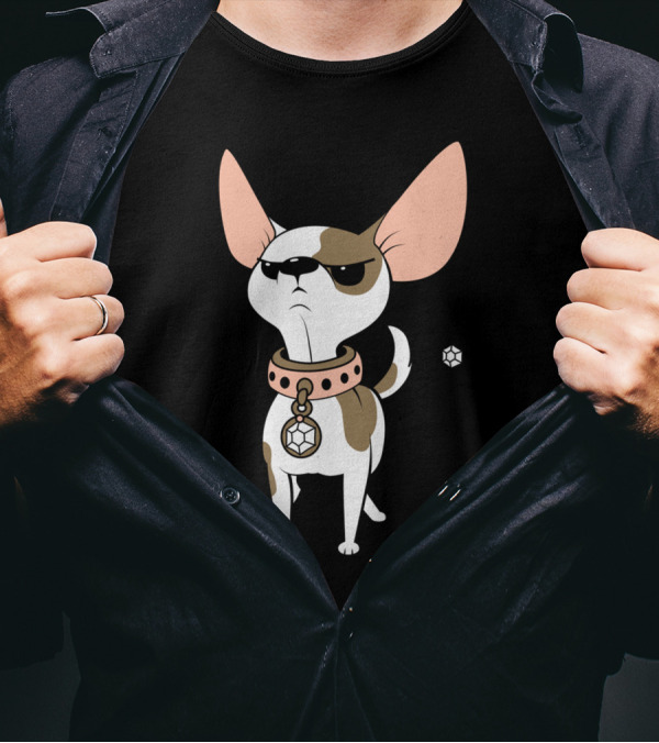 Chihuahua With Attitude Wearing Sunglasses And Collar T-Shirt