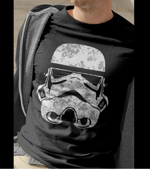 Floral Stormtrooper Helmet T-Shirt
