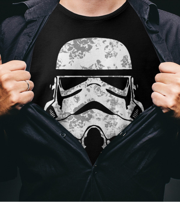 Floral Stormtrooper Helmet T-Shirt