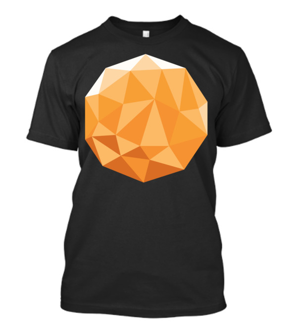 Geometric Comet Orange Polyhedron T-Shirt